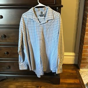 Gray button-down